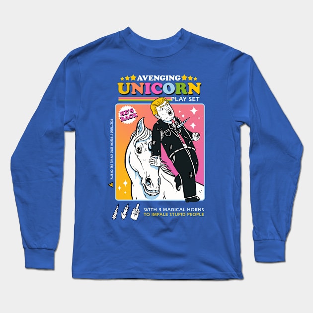 avenging unicorn play set Long Sleeve T-Shirt by Madkobra